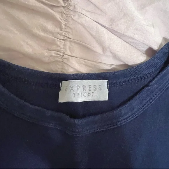 Express blue tie dye long sleeve top, M - Picture 5 of 6